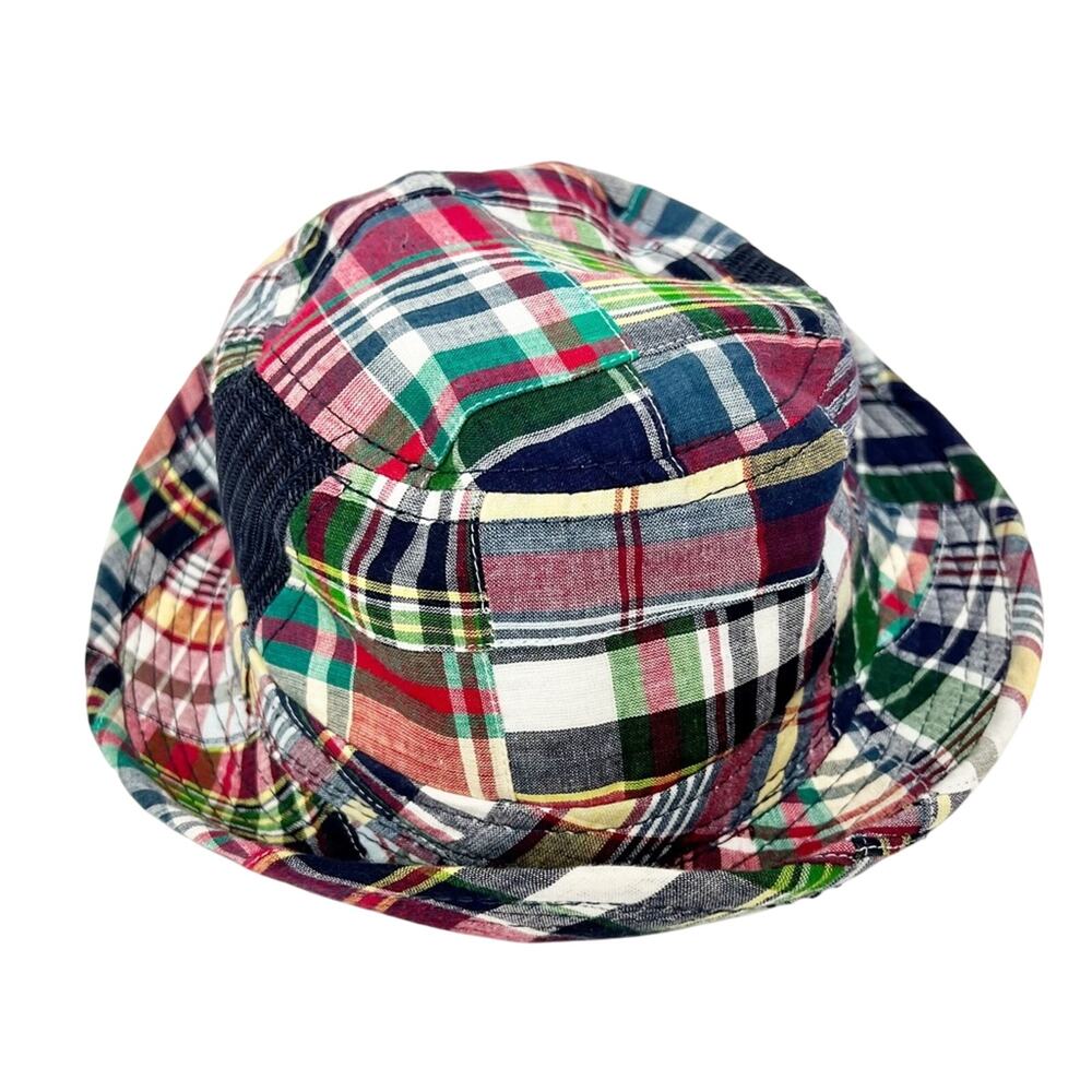 Broner Navy Plaid Summer Packable Sun Hat Kids Size Medium